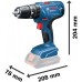 BOSCH GSB 18 V-21 Aku příklepový šroubovák, 3×GBA 2.0Ah, GAX 18V-30, kufr, 06019H1100