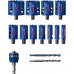 BOSCH Sada děrovek EXPERT Construction Material 20/22/25/32/35/40/44/51/60/68/76 mm, 15 ks 2608900489
