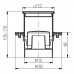 Podlahová vpusť DN 110 (PV110N-L2) nerez 122 x122 mm, s límcem 421L