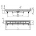 CHUDĚJ Lineární plastový žlab DROPS 750 mm ke stěně s roštem DROPS, mat CH-750D3