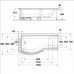 IDEAL Standard CONNECT vana 150 x 90/70 cm s IWS, pravá E019901
