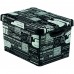 VÝPRODEJ CURVER úložný box DECO - L- TYPOGRAPHY, 39,5x29,5x25 cm, černá, 04711-H12-05 PRASKLÝ
