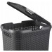 CURVER STYLE 60L Koš na špinavé prádlo 44,8 x 61,5 x 34,1 cm, tmavě šedý 00707-308