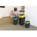 CURVER FLIP BIN 45L Odpadkový koš 65,3 x 29,4 x 37,6 cm černá/zelená 02172-847