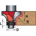 EXTOL PREMIUM fréza zaoblovací (vydutá) do dřeva, R9,5xD31,8xH16, stopka 8mm 8802107