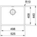 BAZAR Franke Sirius SID 110-50, 525x440 mm, tectonitový dřez, bílá 125.0363.788 POŠKOZENÝ OBAL!!!