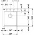 Franke Fiji FIG 610-42, 425x520 mm, granitový dřez bílá led 114.0158.667