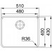 BAZAR Franke Aton ANX 110-48, 510x430 mm, nerezový dřez 122.0204.649 PROMÁČKNUTÍ !!!