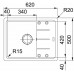 Franke Basis BFG 611-62, 620x500 mm, fragranitový dřez, bílá led 114.0285.103