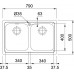 Franke Logica LLX 620, 790x500 mm, nerezový dvoudřez 101.0199.870