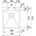 Franke Planar PPX 210/610-44 TL, 440x512 mm, nerezový dřez + sifon 127.0203.470