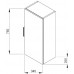 Jika CUBE Střední skříňka 75 cm, bílá H4537111763001