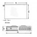 Kermi Therm X2 Plan-V deskový radiátor 12 900 / 2000 PTV120902001L1K