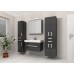 INTEDOOR MONA spodní koupelnová skříňka 85cm, závěsná s umyvadlem, šedá lesk MO90/U506
