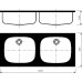 NORMA 512 dřez dvoudílný s rámem 100x45 cm