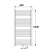 Korado KORALUX LINEAR Comfort Koupelnový radiátor KLTM 1220.600 white RAL 9016