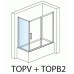 RONAL TOPV TOP-Line boční stěna vanová 75cm, bílá/Cristal perly TOPV07500444