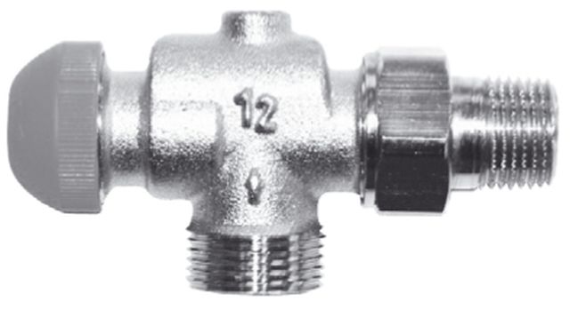 HERZ TS-98-VHF-Termostatický ventil M30x1,5 axiální 1/2" šedá krytka 1763826