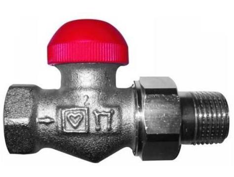 HERZ TS-90-V-Termostatický ventil přímý 3/8", M 28 x 1,5 červená krytka 1772365