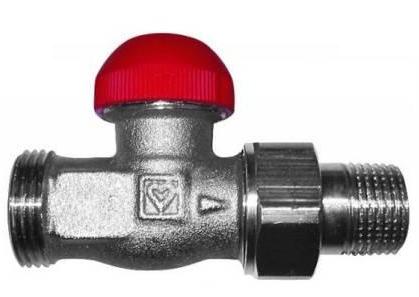 HERZ TS-90-V-Termostatický ventil přímý 1/2", M 28 x 1,5 červená krytka 1773367