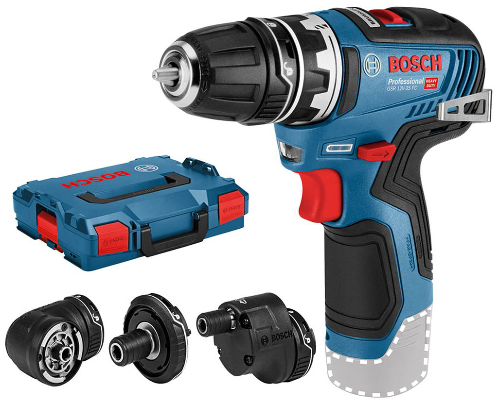 BOSCH GSR 12V-35 FC Aku vrtací šroubovák, v L-BOXX s adaptérem 06019H3003