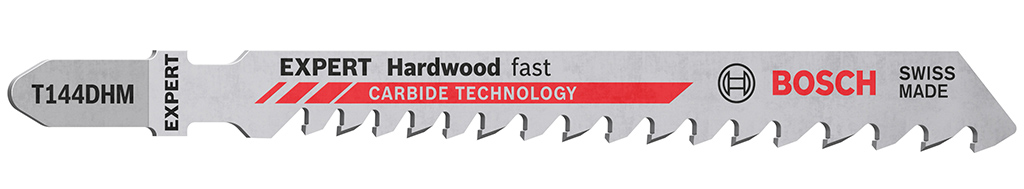 BOSCH Pilový plátek pro přímočaré pily EXPERT Hardwood Fast T 144 DHM, 3 ks 2608900541