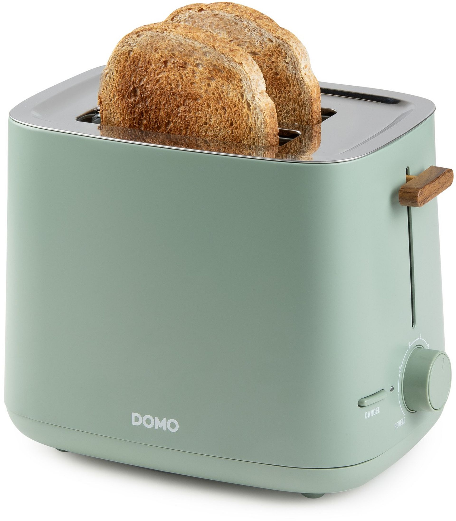 DOMO WOOD YOU Topinkovač na 2 topinky 1000W, zelený, DO973T