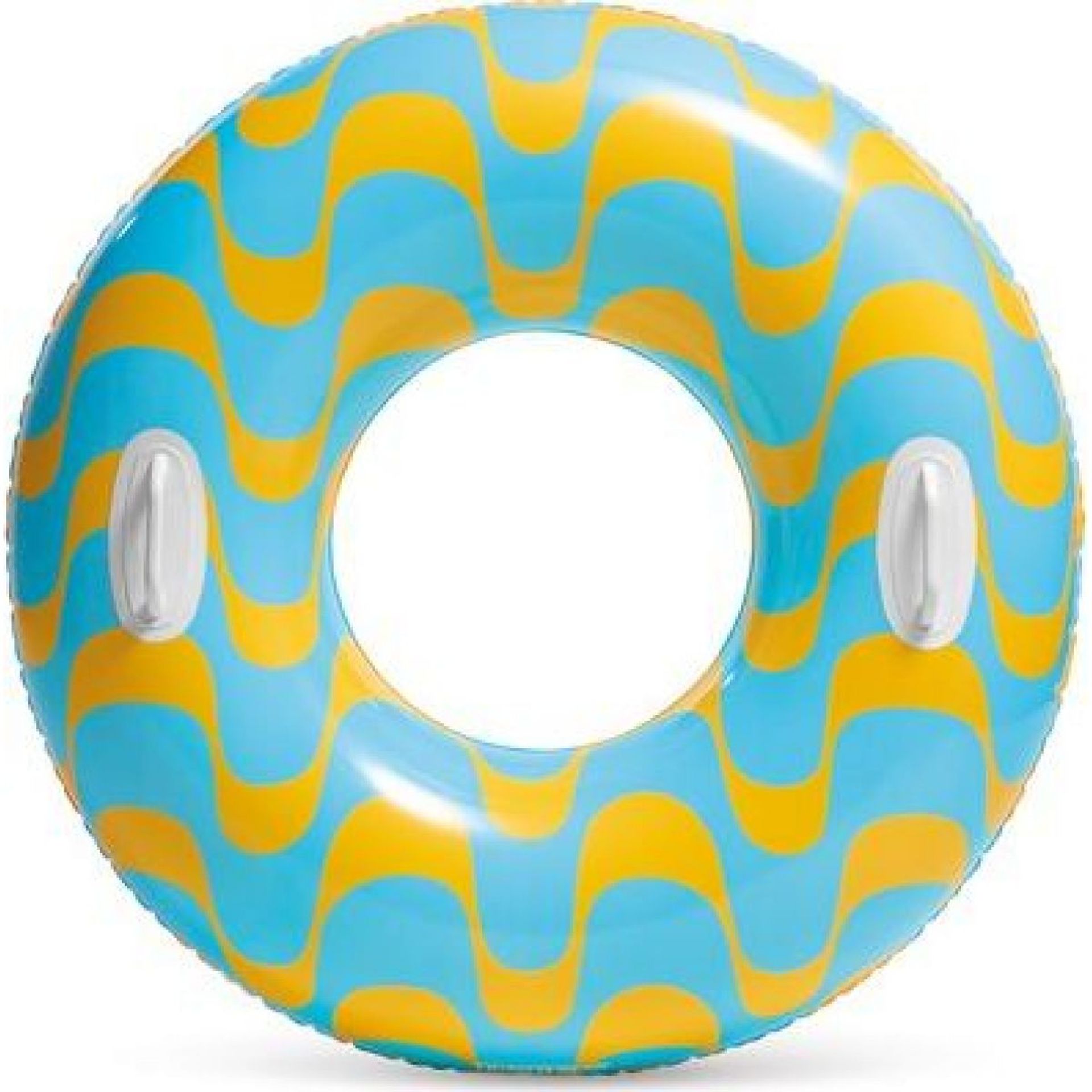 INTEX Nafukovací kruh s úchyty 91 cm, Modro - žlutý 59256NP