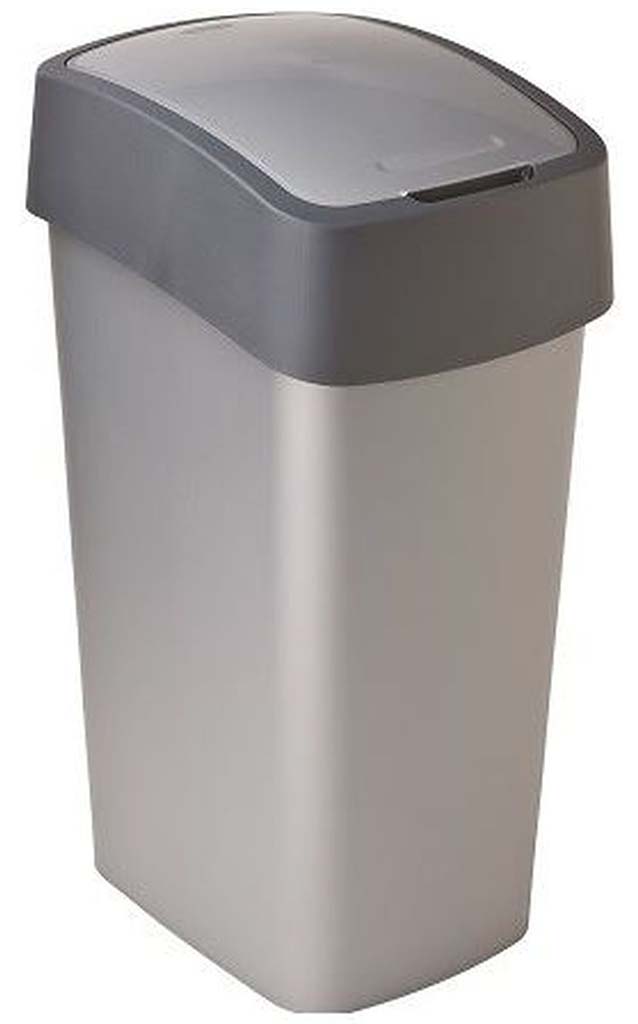 CURVER FLIP BIN 45L Odpadkový koš 65,3 x 29,4 x 37,6 cm stříbrná/šedá 02172-686