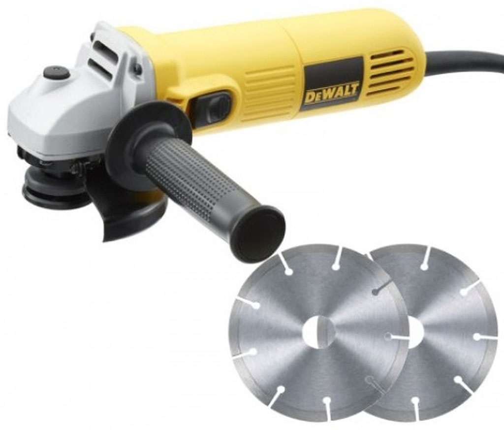 DeWALT DWE4016D2 Úhlová bruska (730W/115mm) + 2x kotouč