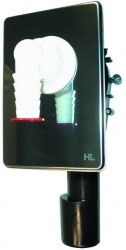 HL 400 pračkový sifon podomítkový s nerezovým krytem, 40/50