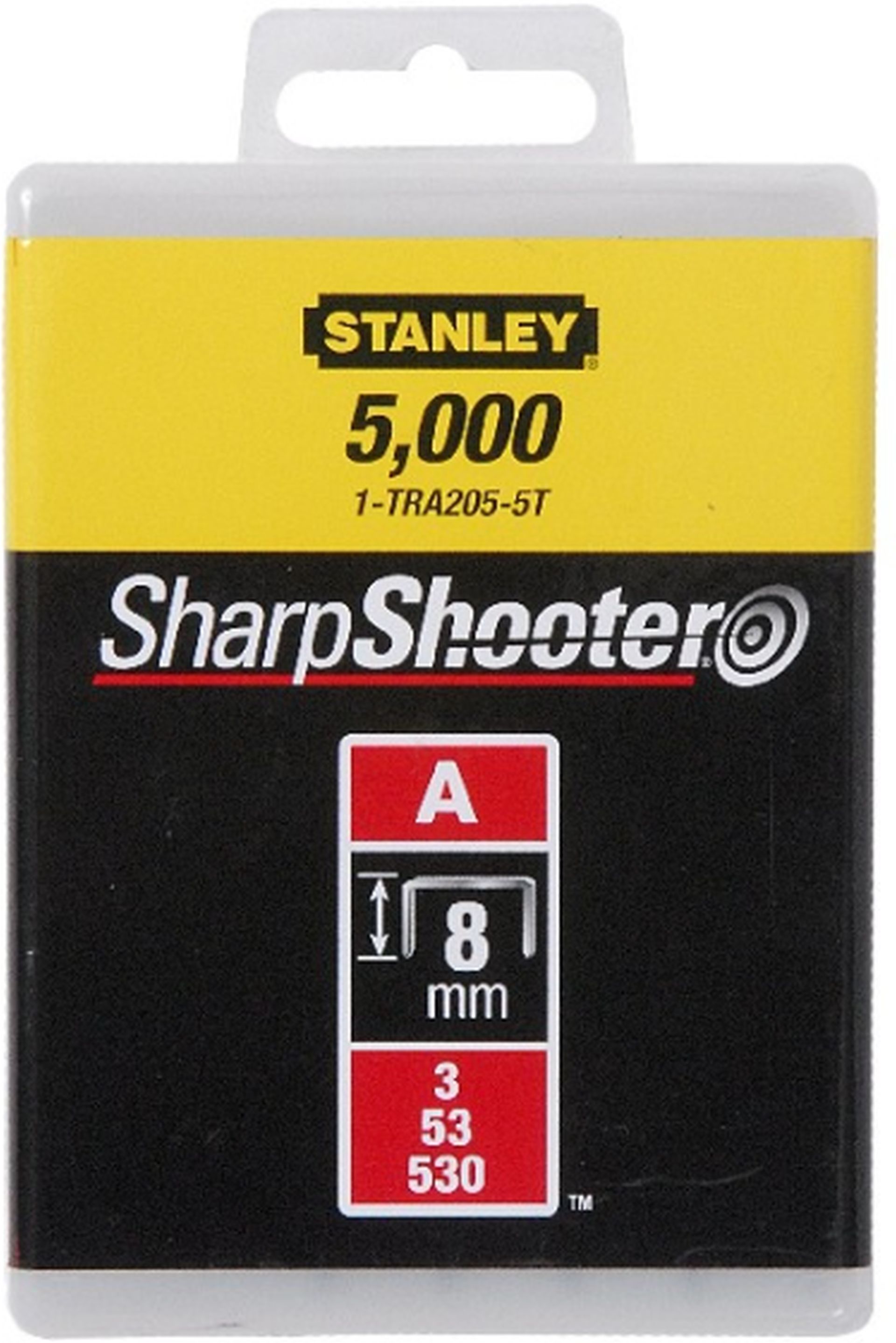 STANLEY 1-TRA205-5T Spony standardní typ A 5/53/530 - 8mm/5/16", 5000ks