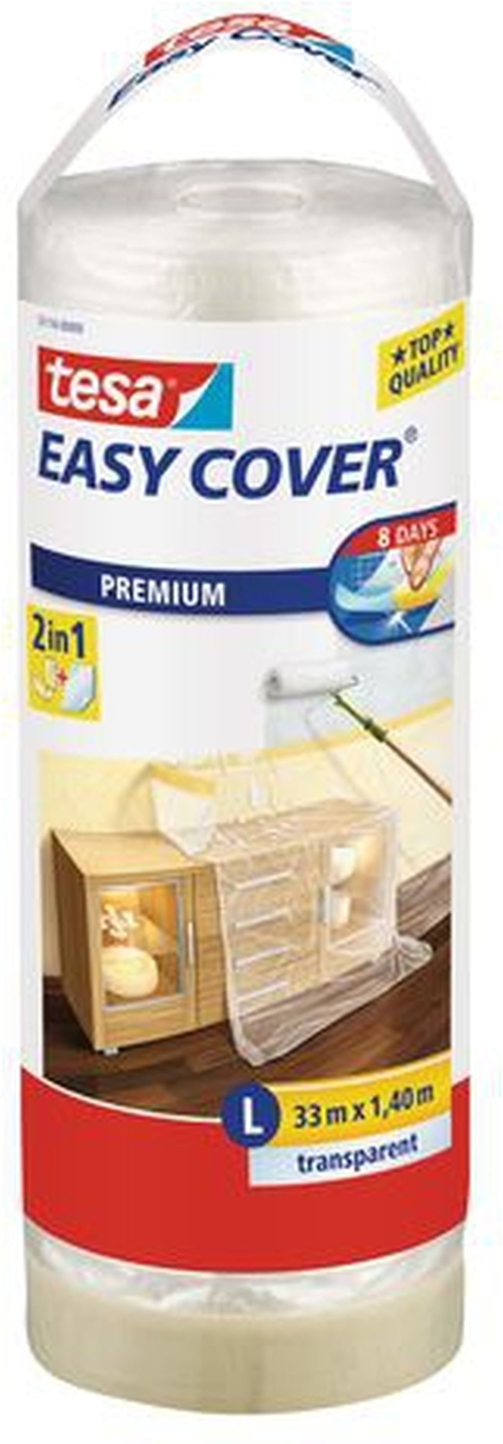 TESA Easy Cover zakrývací fólie, malířská páska a náplň 33m x 1,4m 57115-00000-03