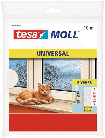 TESA MOLL Pěnové těsnění, na okna a dveře, bílé, 10m x 25mm x 6mm 05454-00101-00