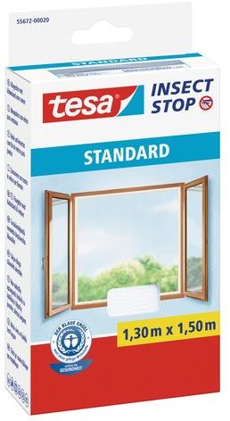 TESA Síť proti hmyzu STANDARD, na okno, bílá, 1,3m x 1,5m 55672-00020-03