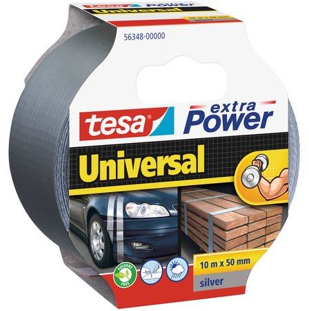 TESA Opravná páska Extra Power Universal, textilní, silně lepivá, stříbrná, 10m x 50mm 56348-00000-06