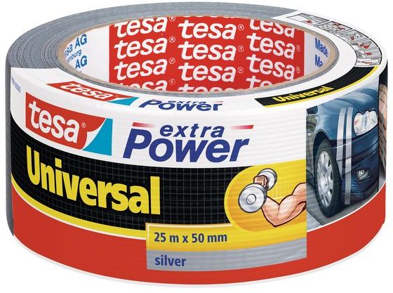 TESA Opravná páska Extra Power Universal, textilní, silně lepivá, stříbrná, 25m x 50mm 56388-00000-12